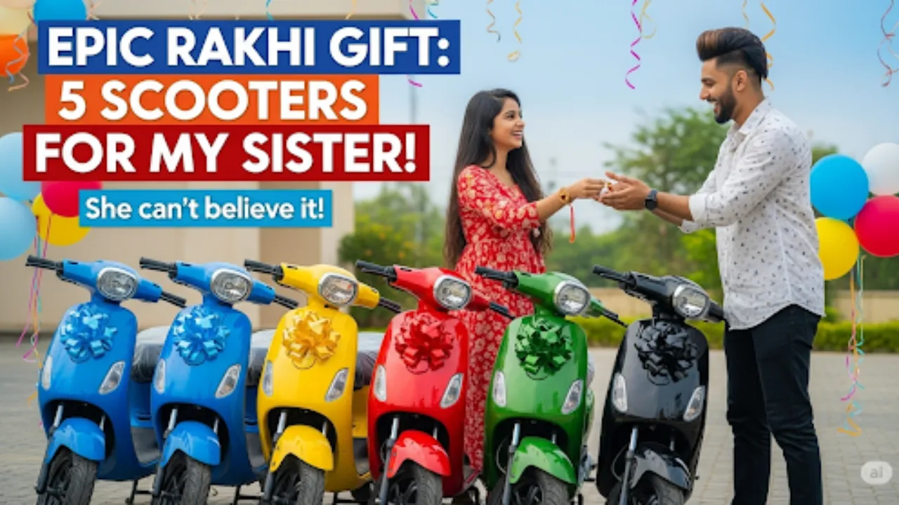 Electric Scooter for Gifting Sister on Rakshabandan