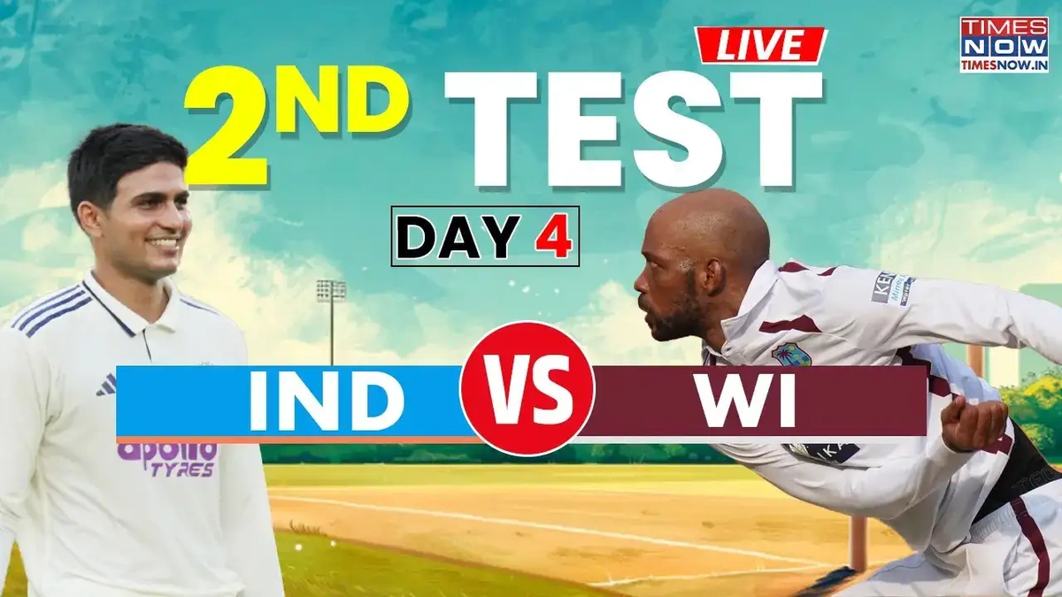 India vs West Indies 2nd Test Day 4
